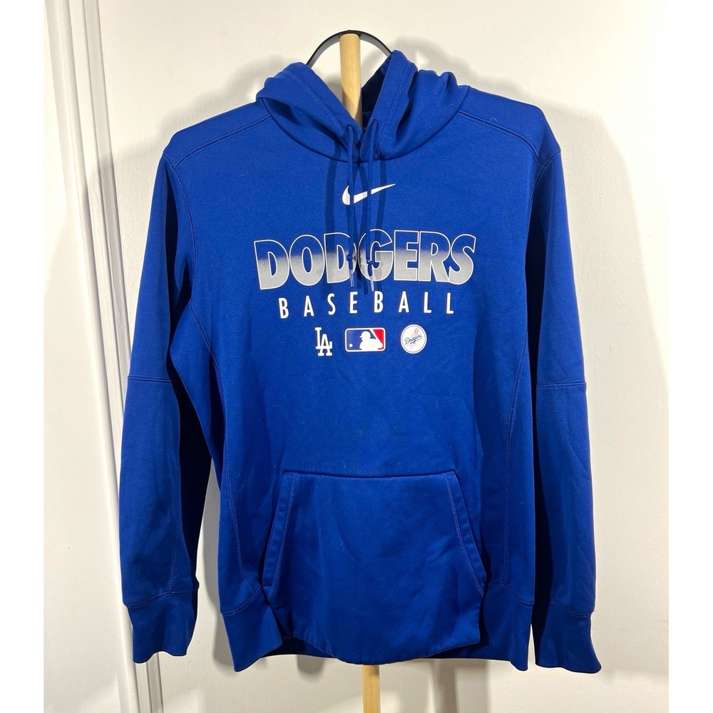 Nike Los Angeles Dodgers Hoodie Blue MLB Baseball Pullover Swoosh LA Sweatshirt
